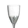 Copa de vino con detalles en plata de formas exagonales